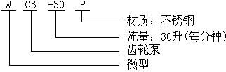 WCB型微型齒輪油泵型號(hào)意義